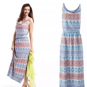 CAbi 317 Aztec Maxi Dress Adjustable Straps Med